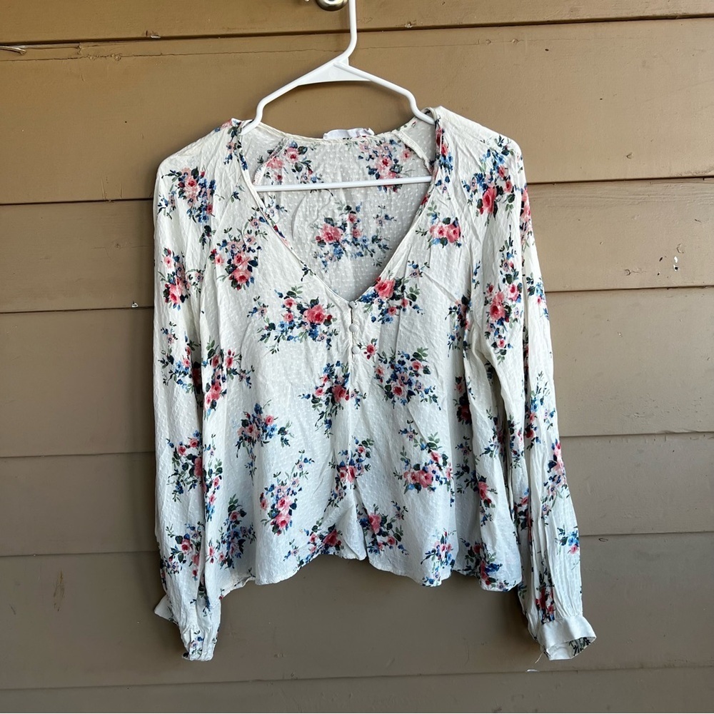 LUSH Floral Crop Top - Women's Size M - Spring Lightweight Casual